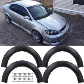KEEPDSGN 4x 3.5" Fender Flares Wide Body Kit Wheel Arches For Toyota Corolla SE LE Camry