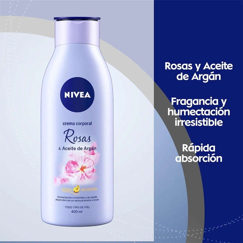 Crema Corporal Humectante Nivea Senses Rosas Árgan 400