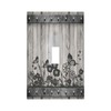 Lhdlnn Grey Barn Door Wood Light Switch Cover Decorative Rustic
