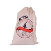 Christmas Santa Sacks Canvas Drawstring Jumbo Bags for Gifts, Treats,
