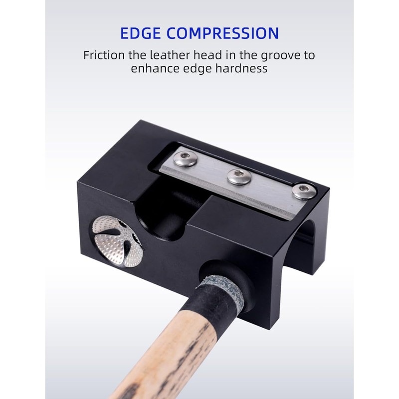 Scott Edward 8-in-1 Aluminum Pool Cue Tip Shaper, Billiard Cue