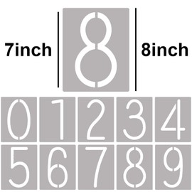 Large Number Stencils 8 Inch Stencil Numbers Plastic Painting Templates for Door/Wall/Street Sign/Birthday/Wedding Table