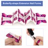 AHIER Butterfly-Shape Self-Adhesive Gel Nail Extension Forms - 100PCS Acrylic