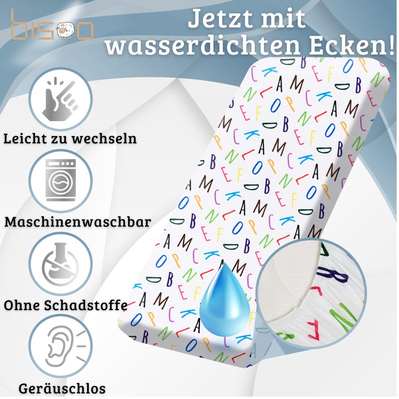 Bisoo Bed Linen 80 x 160 cm Waterproof with Corners