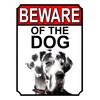BEWARE OF THE DOG METAL GATE SIGN GREAT DANE 200MM