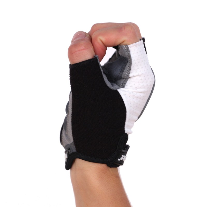 BG 04 Short Finger Cycling Gloves for Competition, Colour White