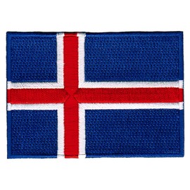 Iceland Flag Embroidered Patch Icelandic Iron-On National Emblem