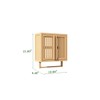 FRITHJILL Bamboo Wall Cabinet with Slatted Doors - 19.69" L