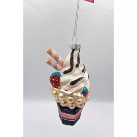 St. Nicholas Square Sweet Ice Cream Float Glass Christmas Ornament St Nicholas Square Old World NEW