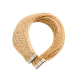 hair2heart Premium Tape Extensions Echthaar glatt - 10 Tapes 2.5g 50cm 9/31 lichtblond gold-asch