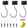 BREANIFULL 3PCS Banana Hanger Hook Metal Banana Holder 16cm Bananas
