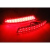 2x Red Lens Rear Bumper Reflector LED Fog Tail Stop