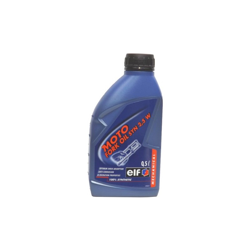 Elf Lubricants 801684-03 100% Synthetic Fork Oil 2.5w 500mL Bottle,