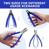 2 Pack Wire Cutters Set, 6"+5" Sharp Flush Cutters, Spring