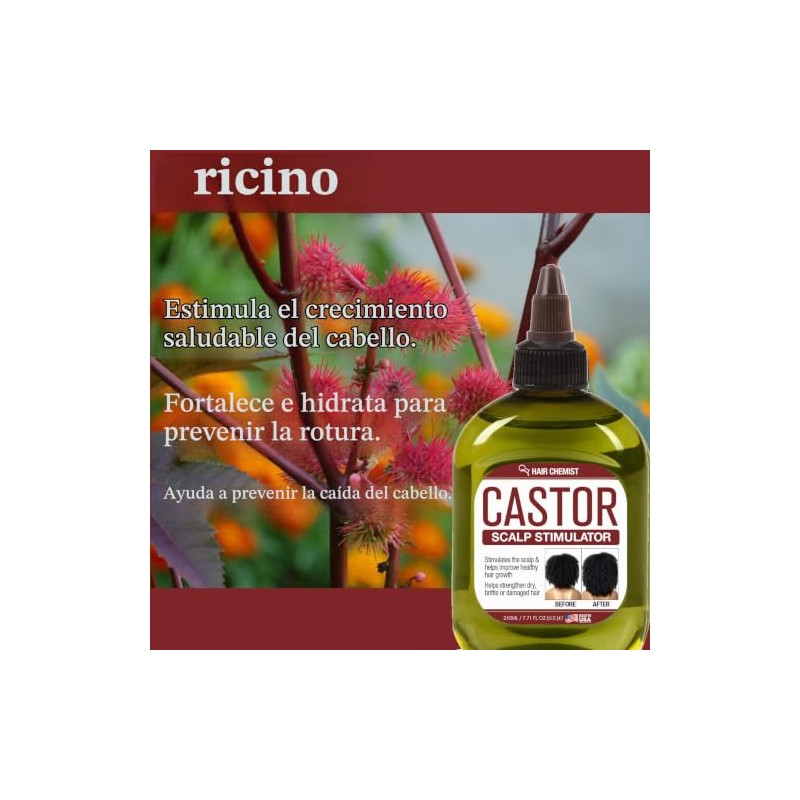 Hair Chemist Estimulador de cuero cabelludo de aceite de ricino