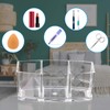 Top-Spring Makeup Brush Holder Organizer, 3 Slot Acrylic Makeup Brush