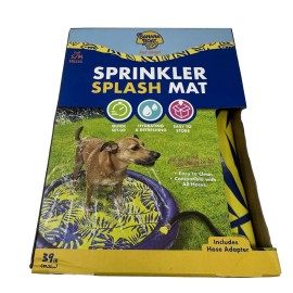 Banana Boat Sprinkler Splash Mat For Dogs Quick Set-Up S/M Breeds 39”