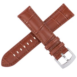 [OTTOODY] Watch Band, Watch Band, 0.7 inch (18 mm), 0.8 inch (20 mm), 21 mm, 22 mm, Alligator Leather Pattern, Elegant, Genuine Leather Watch Band, Replacement Strap, Quick Release, No Tools Required