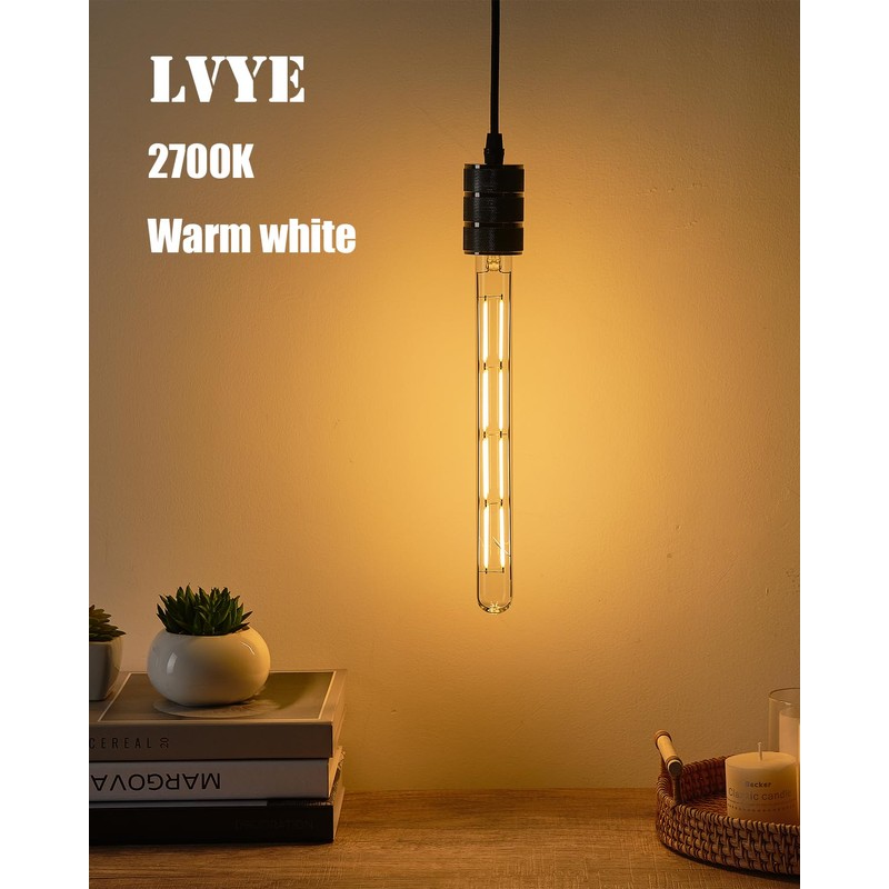LVYE LED Tubular Light Bulbs,E26 Dimmable Long Led Bulbs,10W Equal