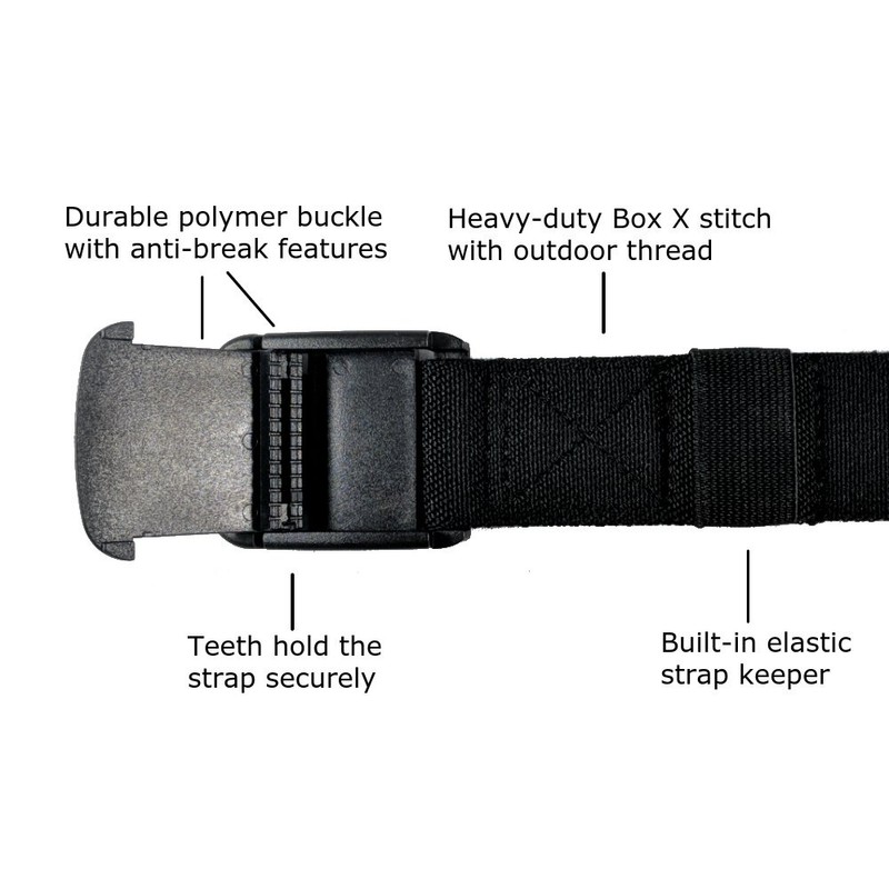 Betta 1.25 Inch Elastic Stretch Belt with Adjustable Buckle, Unisex