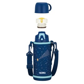 Thermos FJJ-802WF NB Vacuum Insulated 2-Way Bottle, 0.8L/0.83L Navy Blue