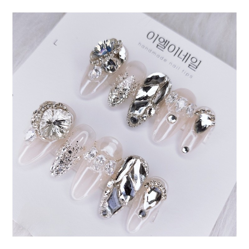 [Premium Nails] V Cuts Handmade Nail Tips - Skeletor /