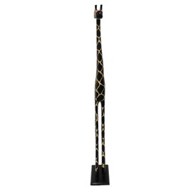 39" Foot Tall Hand Carved Wooden African Baby Giraffe Statue Sculpture