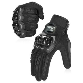 MOTOR KANTO Motorcycle Gloves, Mesh Material, Breathable, Smartphone Compatible, Touch Panel Operation, Anti-Slip, For Motorcycles, Ultra Lightweight, Shock Absorption, Cycling Gloves, Unisex, For