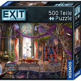 KOSMOS 684471 EXIT Puzzle - The Library of Dreams, 500 Piece Puzzle, for Adults and Children from 10 Years, Escape Room Puzzle for Beginners with Puzzles