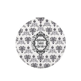 CMNIM Haunted Movie Inspired Gift Pocket Mirror Purple Mansion Merch Horror Movie Lovers Gifts Welcome Foolish Mortals Mirror (25528 H Mirror)