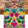 Floral Table Runner Mexican Kitchen Dining Table Decoration for Home