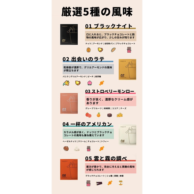 Ear Coffee Powder Pack, Fine Grinding of Raw Beans, Small