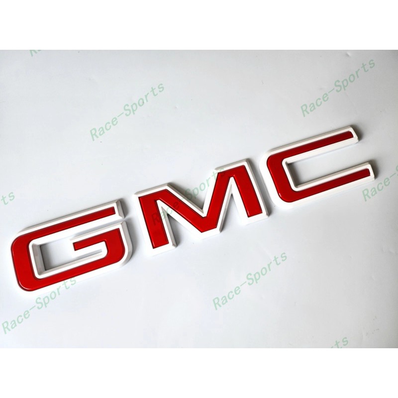 Auto GMC Front Rear White Red GMC Emblem 2020+ Sierra