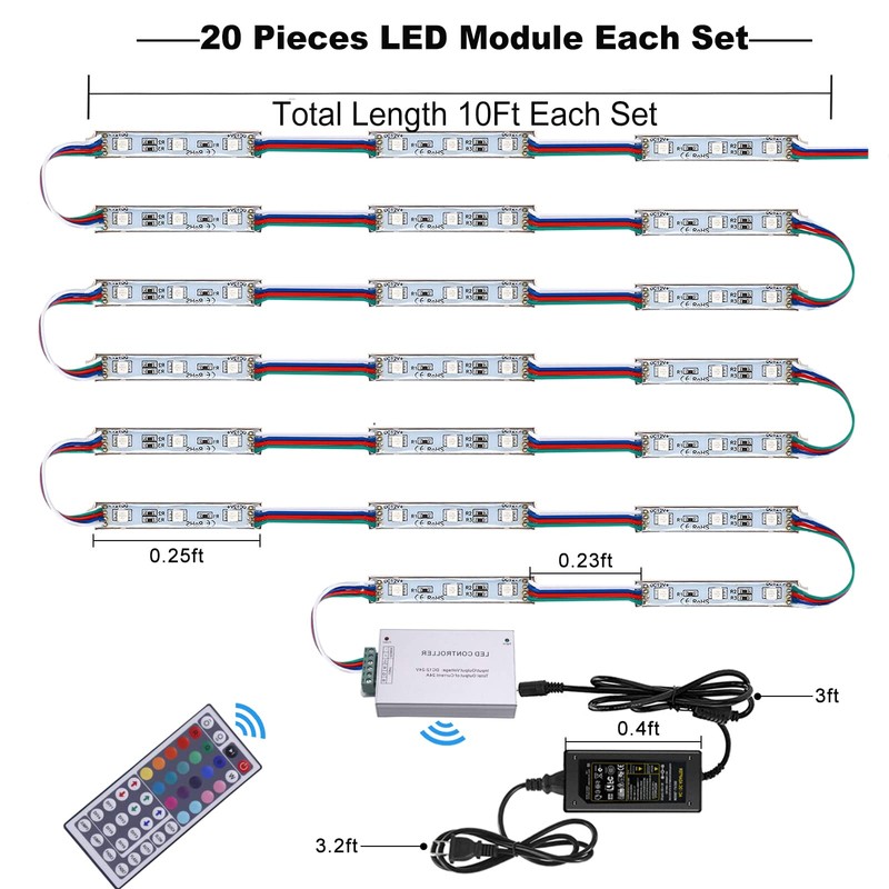 EAGWELL Storefront Light 20 Ft RGB Store Front Lights 40