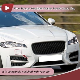 HEROFFIX Front Right Bumper Headlight Washer Nozzle Cover Cap No.C2Z16547 Bumper Trim Nozzle Cover for Jaguar XFR 2012-2015, for Jaguar XF 2012-2015 Black