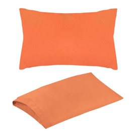 tintoke Mini Pillow, Travel Pillow, 30 x 20 x 4 cm, Small Pillow, Machine Washable, Mini Pillow for Travel, Neck Pillow Inflatable in Smaller Women's Size, Suitable for Adults, Travel (Orange)