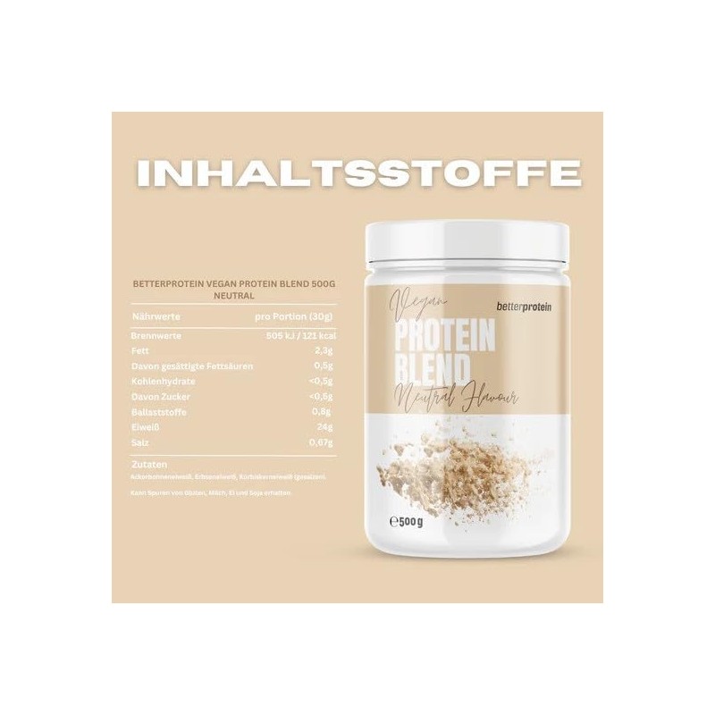 Vegan Protein Powder Blend 500 g - Natural - Vegetable