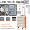 Zebra 20" Expandable Carry-On Luggage Set with TSA Lock, Lightweight