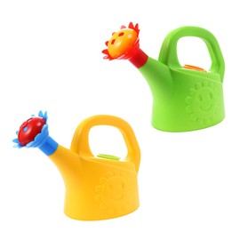 TOYANDONA 2PCS Watering Can Toys, Interesting Plastic Watering Can Toys Play House Garden Watering Can Toys for Children Beach Sand Toys (Random Color)