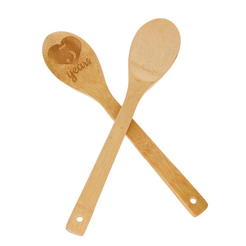5th Anniversary Engraved Wooden Spoon Gift Baking Spoon 5 Years