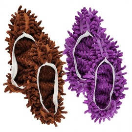 Microfiber Cleaning Mop Slippers Slippers Shoes mop purple 6ea