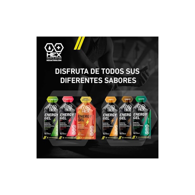 Gel Energético Hex Kit Paquete Varios Sabores Geles Energéticos Diferentes
