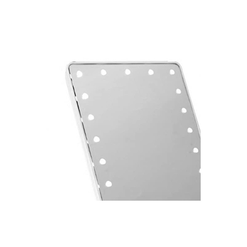 Shanrya Espejo de Maquillaje Iluminado, 16 LED de Brillo Suave