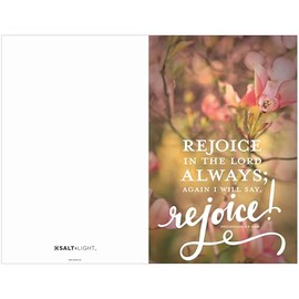 Rejoice In The Lord Always Church Bulletins - Package Of 100, Welcome Congregation, Share Information & Services On Quality Paper