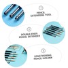 Operitacx Metal 8pcs Plain Pencil Holders Double-ended Pencil Extenders for