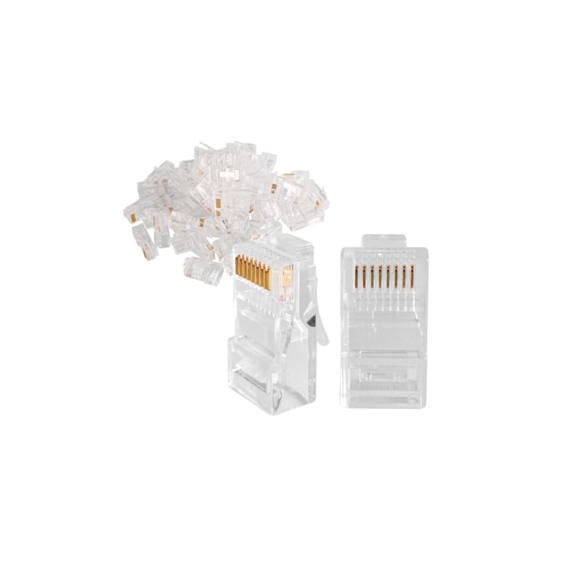 SEAFON 100 Conectores Rj45,Conectores Rj45, Para Cable Ethernet, Cat 5e,