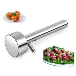 Falafel Scoop and Meatball Baller Premium Stainless Steel Food-Safe & Non-Stick Mold for Easy Cooking Easily Scoop and Drop Falafel Meatballs and More Perfect for Home & Professional Use