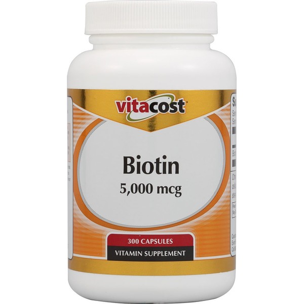Vitacost Biotin - 5000 mcg - 300 Capsules