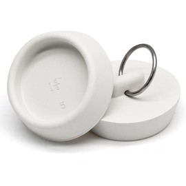 Cionyce2 PCS 1-5/8 Inch Rubber Drain Stopper with Hanging Ring, White Tub Drain Stopper, Sink Stopper Drain Plug, Rubber Sink Plug for Bathroom, Bathtub, Sewers and Kitchen