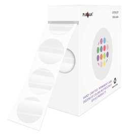 PARLAIM 0.75 inch Round Clear Circle Dot Sticker, 1000pcs Transparent Adhesive Label for Envelope, Cosmetic Box, Gift Bag, Translucent Wafer Package Seals